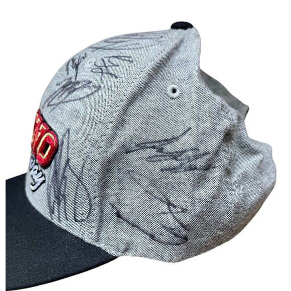 Pocono Raceway Multi Autographed Nascar Racing Trucker Snapback Hat Cap - Picture 4 of 9